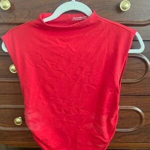 Abercrombie & Fitch Women's Red Sleeveless Top
